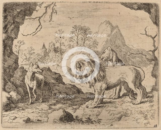 Reynard Promises to Reveal the Hidden Treasure, probably c. 1645/1656. Creator: Allart van Everdingen.