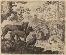 Reynard's Relatives Plead for Him, probably c. 1645/1656. Creator: Allart van Everdingen