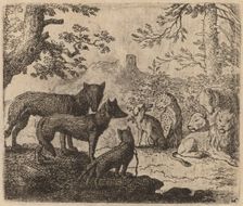 Reynard's Relatives Plead for Him, probably c. 1645/1656. Creator: Allart van Everdingen