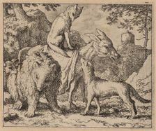 Reynard Seated Atop the Ass, probably c. 1645/1656. Creator: Allart van Everdingen