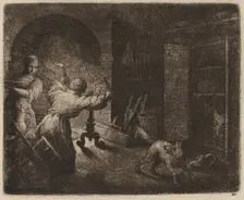 Reynard Steals a Capon from the Pastor, probably c. 1645/1656. Creator: Allart van Everdingen