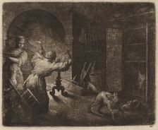 Reynard Steals a Capon from the Pastor, probably c. 1645/1656. Creator: Allart van Everdingen
