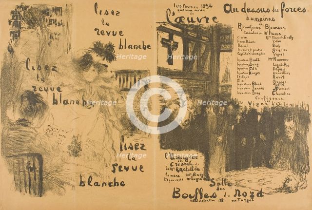 Read "La Revue Blanche" Transformed — Beyond Human Power, 1894. Creator: Edouard Vuillard.