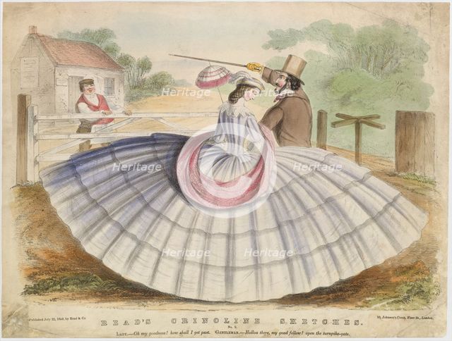 Read's Crinoline Sketches, No. 9, July 22, 1859., July 22, 1859. Creator: Anon.