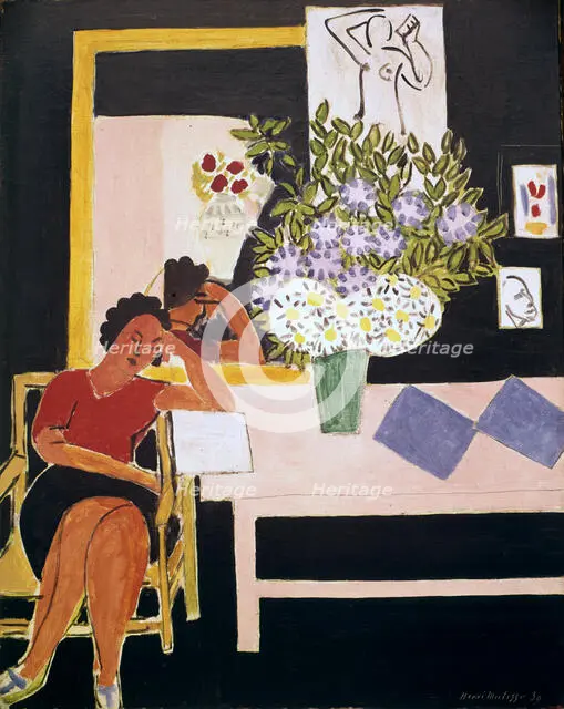 'Reader on a Black Background', 1939. Creator: Henri Matisse.
