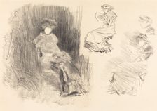 Reading, 1879/1887. Creator: James Abbott McNeill Whistler
