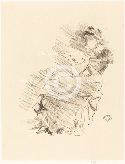 Reading, 1879/1887. Creator: James Abbott McNeill Whistler.