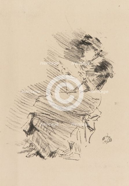 Reading, 1879 and 1887. Creator: James Abbott McNeill Whistler.