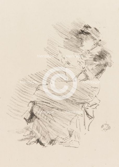 Reading, 1879 and 1887. Creator: James Abbott McNeill Whistler.