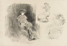 Reading, 1879 and 1887. Creator: James Abbott McNeill Whistler