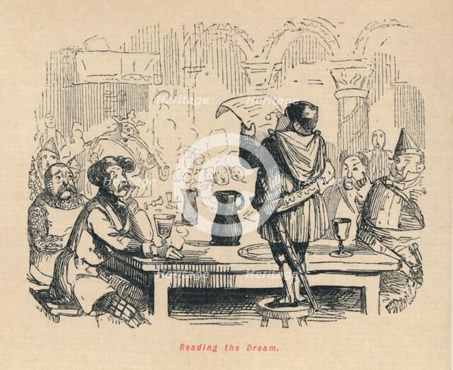 'Reading the Dream',  c1860, (c1860). Artist: John Leech.