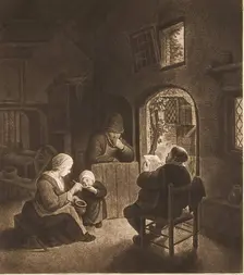 Reading the Letter, (c1650s), 1768. Creator: William Baillie