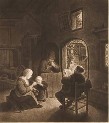 Reading the Letter, (c1650s), 1768. Creator: William Baillie