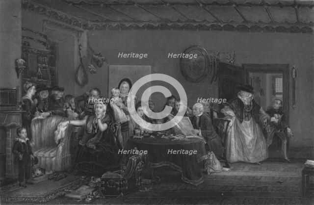 'Reading the Will', c1820. Creator: William Greatbach.