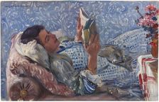 Reading woman, 1911. Creator: Corinth, Lovis (1858-1925)