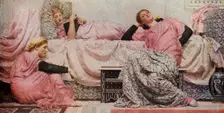 Reading Aloud 1884, (1936). Creator: Albert Joseph Moore