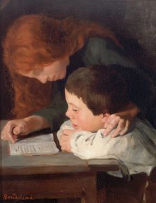 Reading, between 1880 and 1885. Creator: Albert Bartholomé