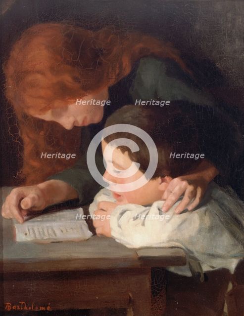 Reading, between 1880 and 1885. Creator: Albert Bartholomé.