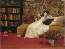 Reading, c1890. Creator: Georges Croegaert