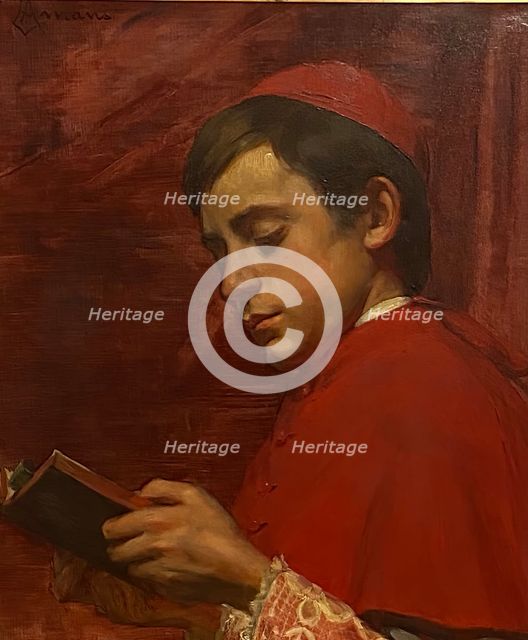 Reading Choirboy, 1880-1897. Creator: Louise Amans.