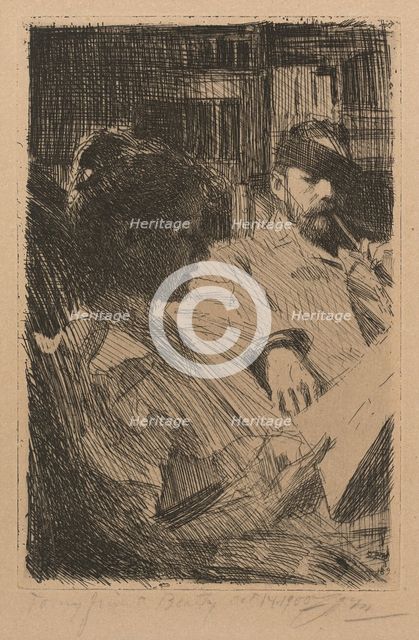 Reading (La Lecture), 1893. Creator: Anders Leonard Zorn.