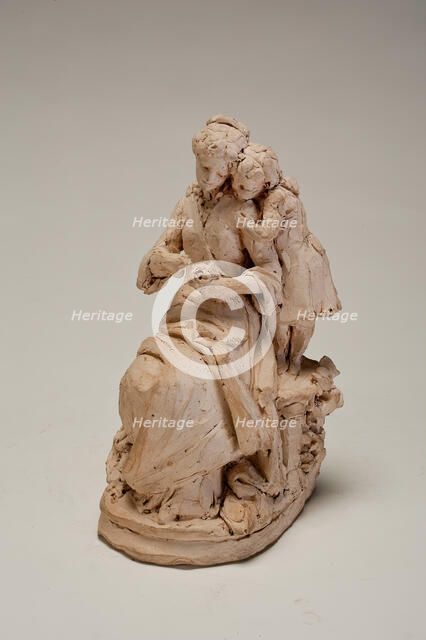 Reading Lesson, c. 1870-1874. Creator: Jules Dalou.