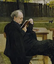 Reading man, 1905. Creator: Emanuel Baschny