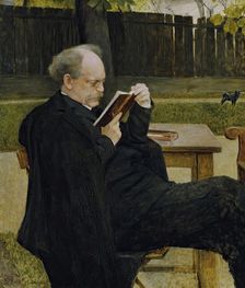 Reading man, 1905. Creator: Emanuel Baschny