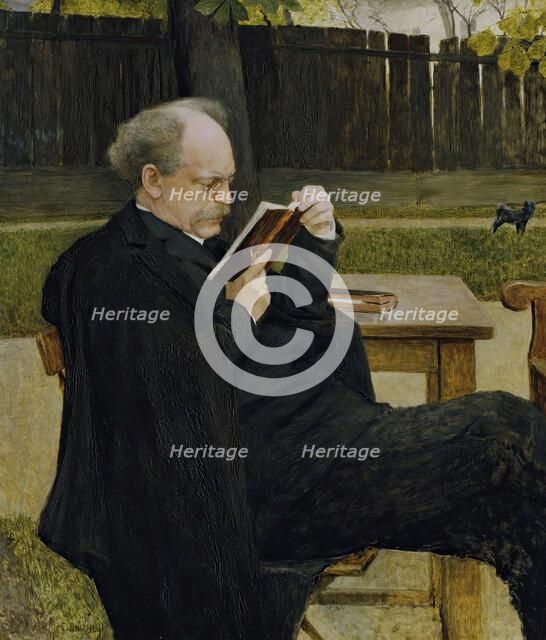 Reading man, 1905. Creator: Emanuel Baschny.