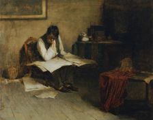 Reading Man, 1925-1935. Creator: Fritz Rojka