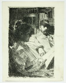 Reading (Mr. and Mrs. Ch. Deering), 1893. Creator: Anders Leonard Zorn