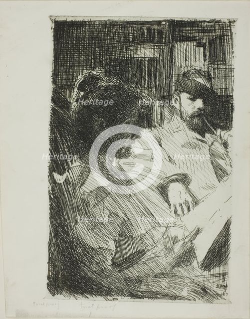 Reading (Mr. and Mrs. Ch. Deering), 1893. Creator: Anders Leonard Zorn.