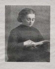 Reading: Portrait of the Artist's Sister, 1897. Creator: Henri Fantin-Latour (French, 1836-1904)
