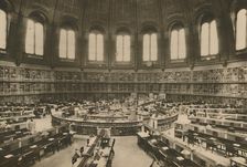 Reading Room of the Great Library at the British Museum seen from the Entrance c1935. Creator: Fleming