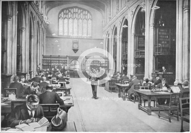 Reading room, Guildhall Library, City of London, c1903 (1903). Artist: Unknown.
