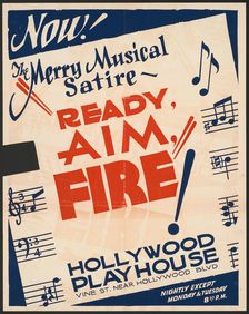 Ready! Aim! Fire!, Los Angeles, 1937. Creator: Unknown