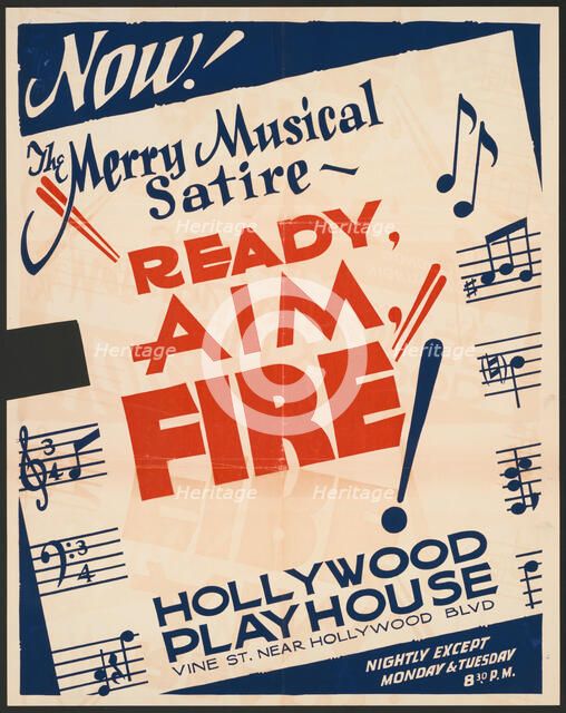 Ready! Aim! Fire!, Los Angeles, 1937. Creator: Unknown.