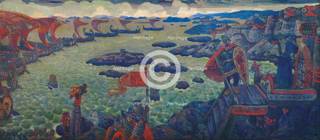 Ready for the Campaign (The Varangian Sea), 1910. Artist: Roerich, Nicholas (1874-1947)