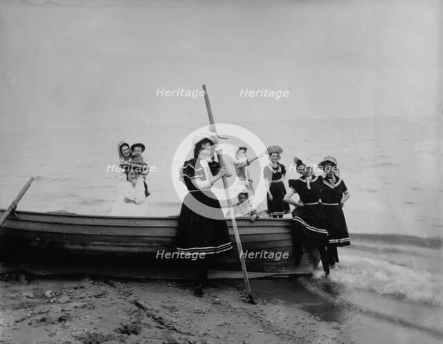 Ready for their daily dip, between 1900 and 1905. Creator: Unknown.