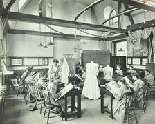 Ready made clothing class, Shoreditch Technical Institute, London, 1907