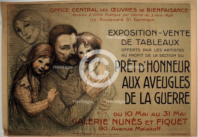 Ready to Honor the War Blind, 1917. Creator: Theophile Alexandre Steinlen.