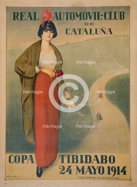 Real Automóvil Club de Cataluña (Poster). Artist: Casas, Ramon (1866-1932)