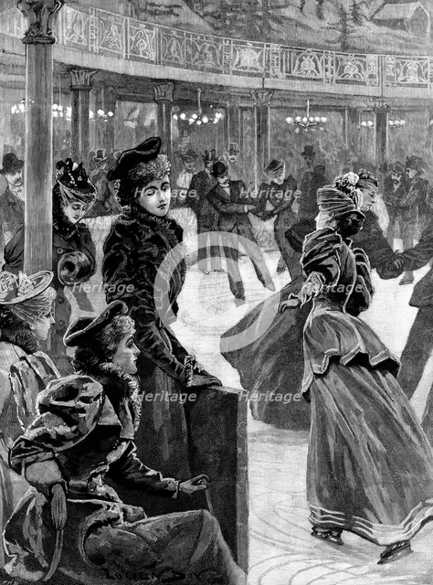 Real Ice Skating-Rink, Niagara Hall, Westminster, 1895. Creator: P Naumann.