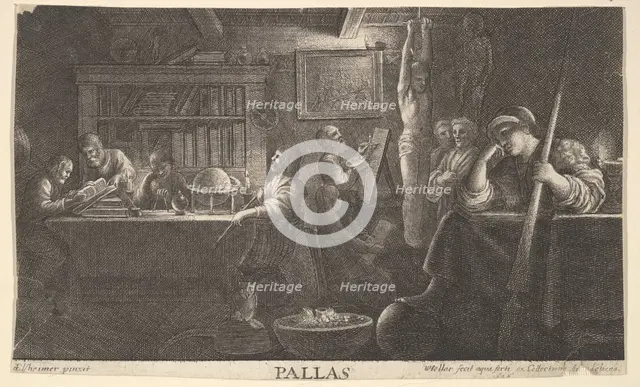 Realm of Pallas, 1646. Creator: Wenceslaus Hollar.