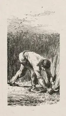 Reaper, 1853, after drawing made in 1852. Creator: Jacques-Adrien Lavieille