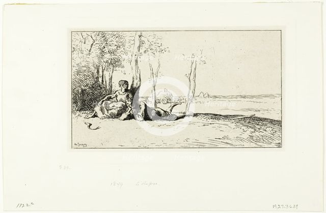 Reapers at Rest, 1849. Creator: Charles Emile Jacque.
