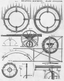 Reaping Machine early 19th century. Creator: J Moffat