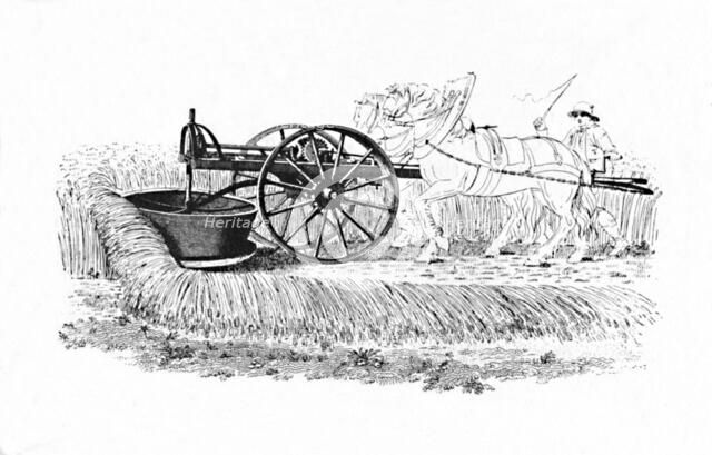 'Reaping Machine Invented by James Smith of Deanston', 1816, (1904). Artist: Unknown.