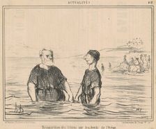 Réapparition des tritons sur le bord de l'Océan, c1850s. Creator: Honore Daumier