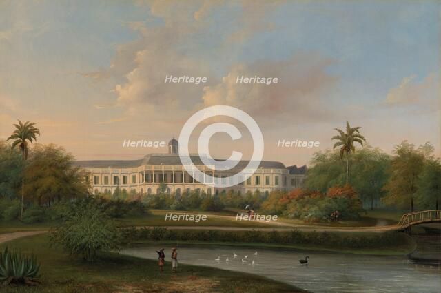 Rear View of Buitenzorg Palace before the Earthquake of 10 October 1834, 1834-1836. Creator: Willem Troost II.